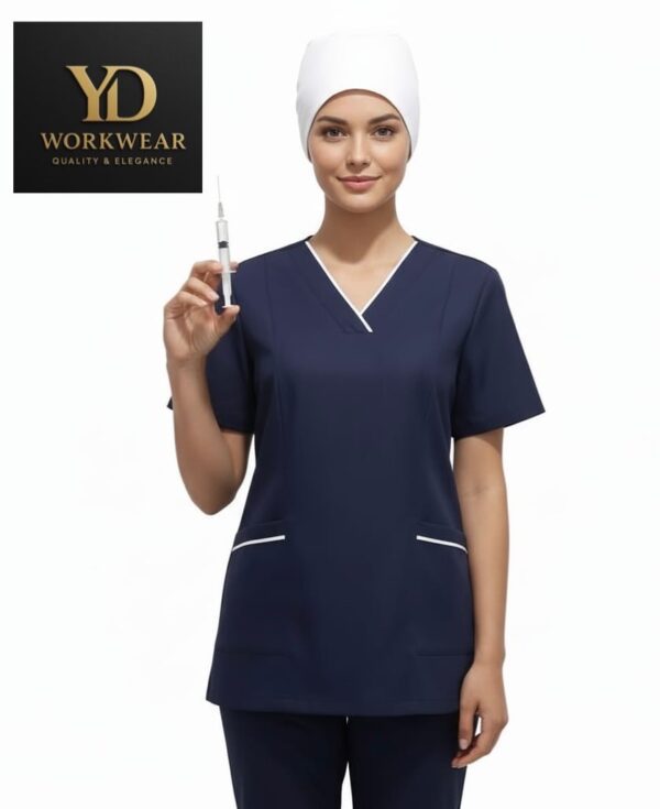 Medicinska bluza tamno plava Medicinska bluza tamno plava za medicinske sestre- Yasmeen's dizajn Bugojno