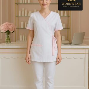 Ženski medicinski mantil na preklop