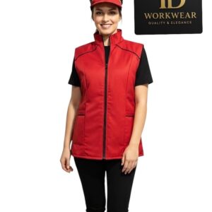 Ženski prsluk termo crvene boje