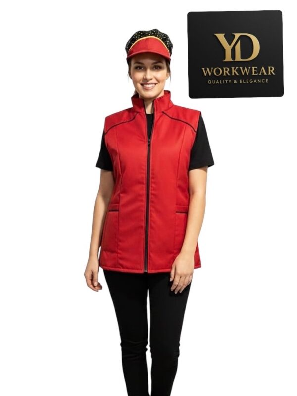 Ženski prsluk termo Ženski prsluk termo crvene boje