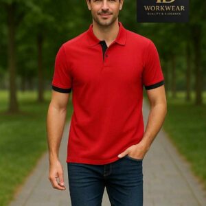 Muške polo majice YD dvobojne crvena